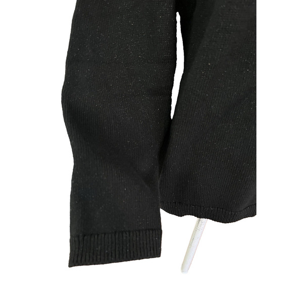 J Jill‎ Nordic Fair Isle Cotton Blend Sweater Size XLP Black Ski Grandmacore - Picture 5 of 8